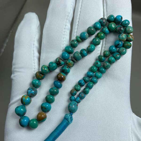 Natural Dendritic Green Turquoise ( شجری فیروزے) Prayer Beads
