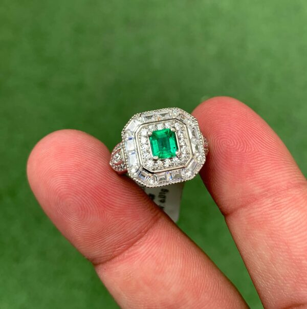 Natural 65 Cent Vivid Green Emerald From Swat